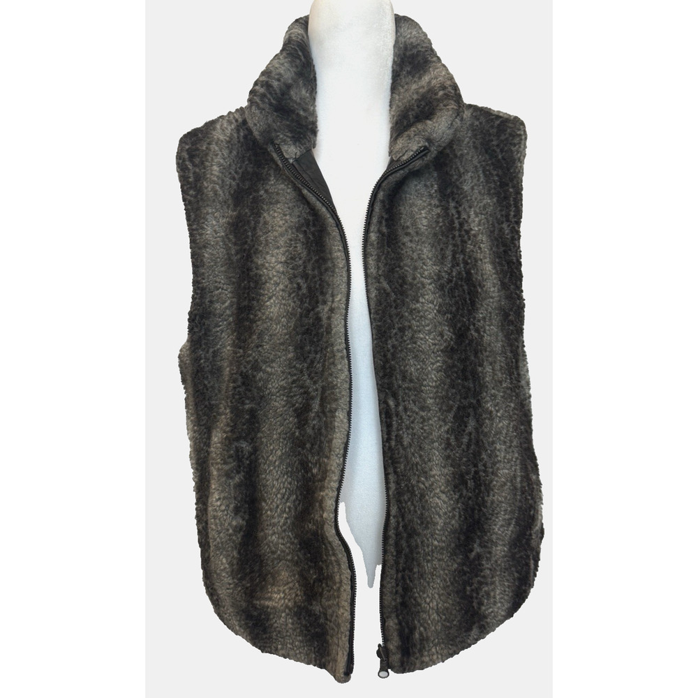 Vintage Blassport Womens Reversible Sherpa Faux Fur Vest Size XL Mob‎ Wife Boho